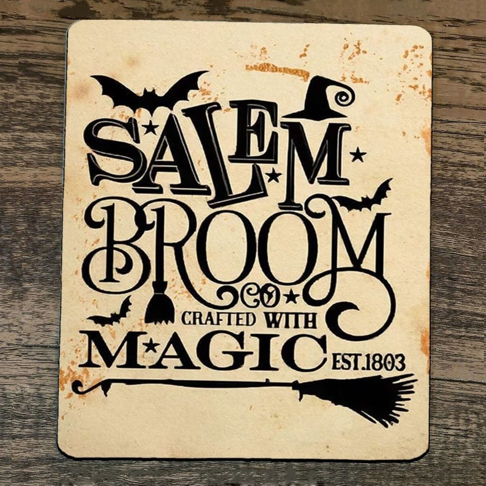 Mouse Pad Salem Broom‎ Magic Witches Halloween
